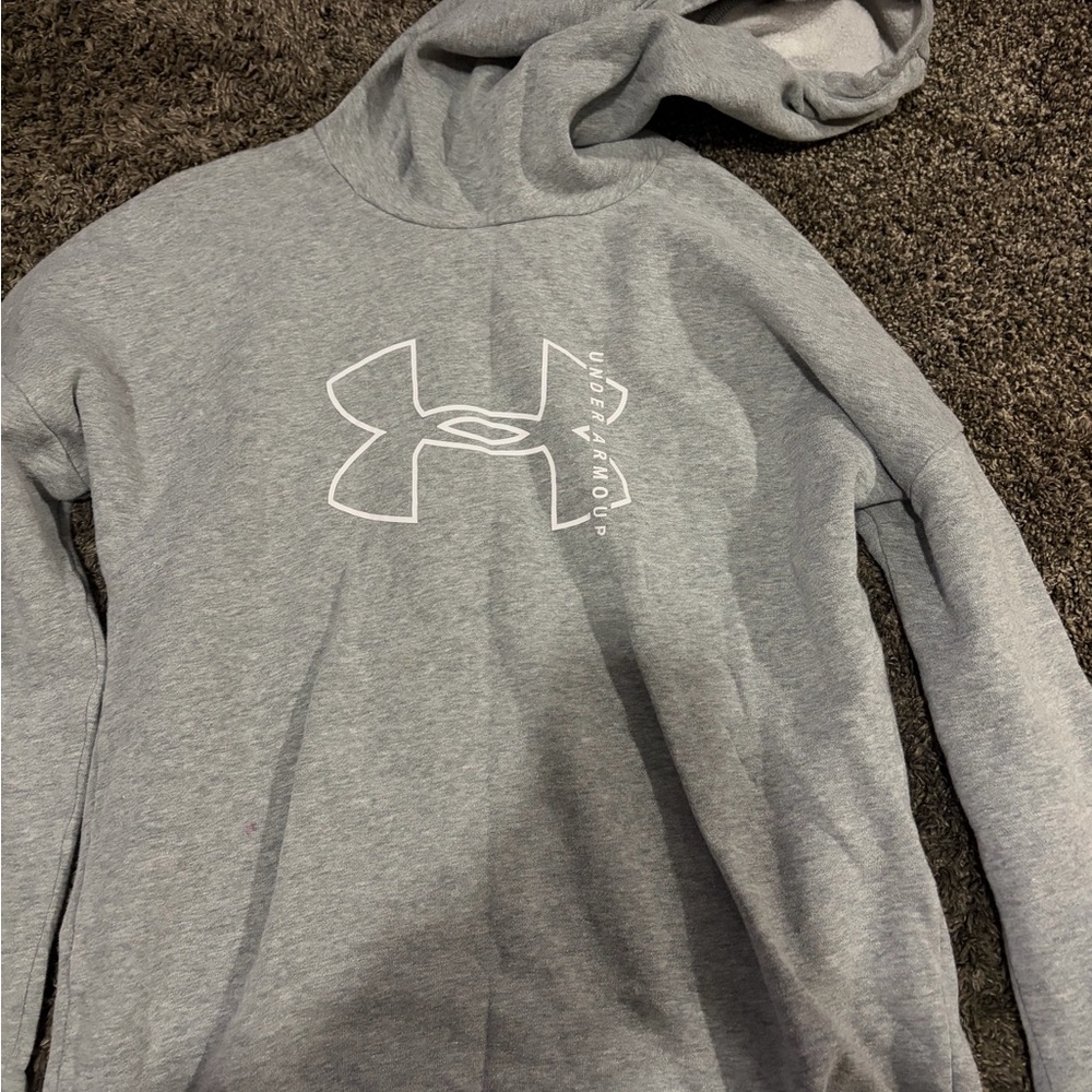 Under Armour Light Gray Fleece Hoodie